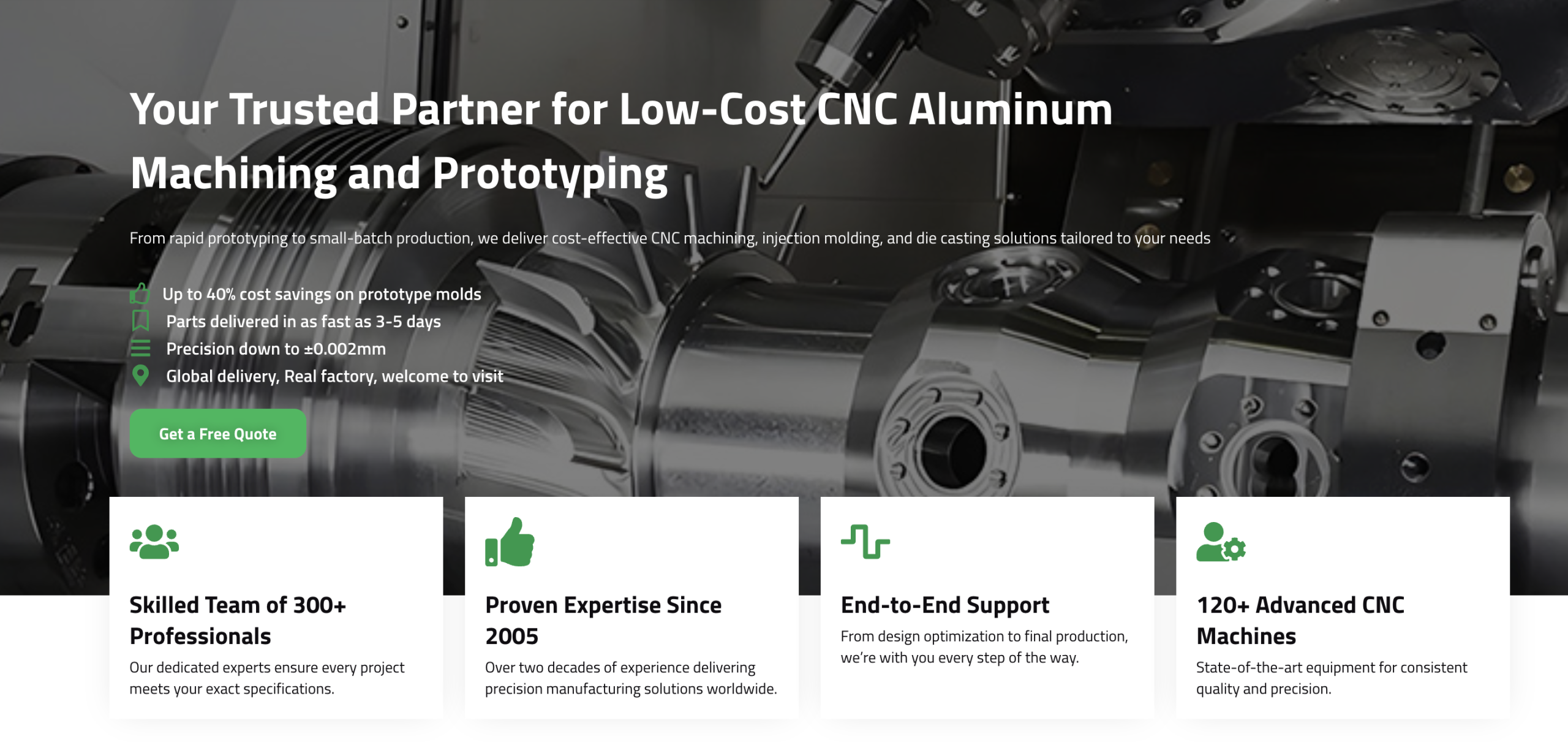 XTJ CNC website home page