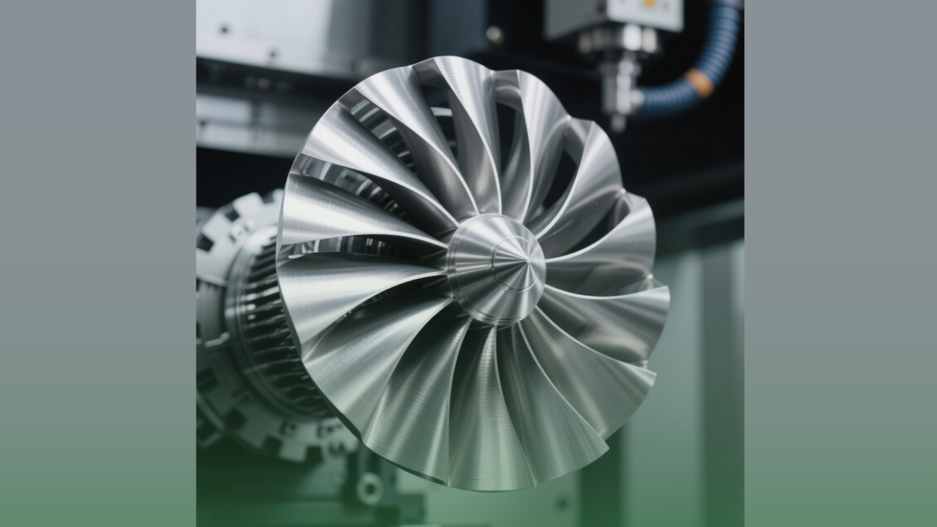 Precision-Machined Titanium Turbine Blade