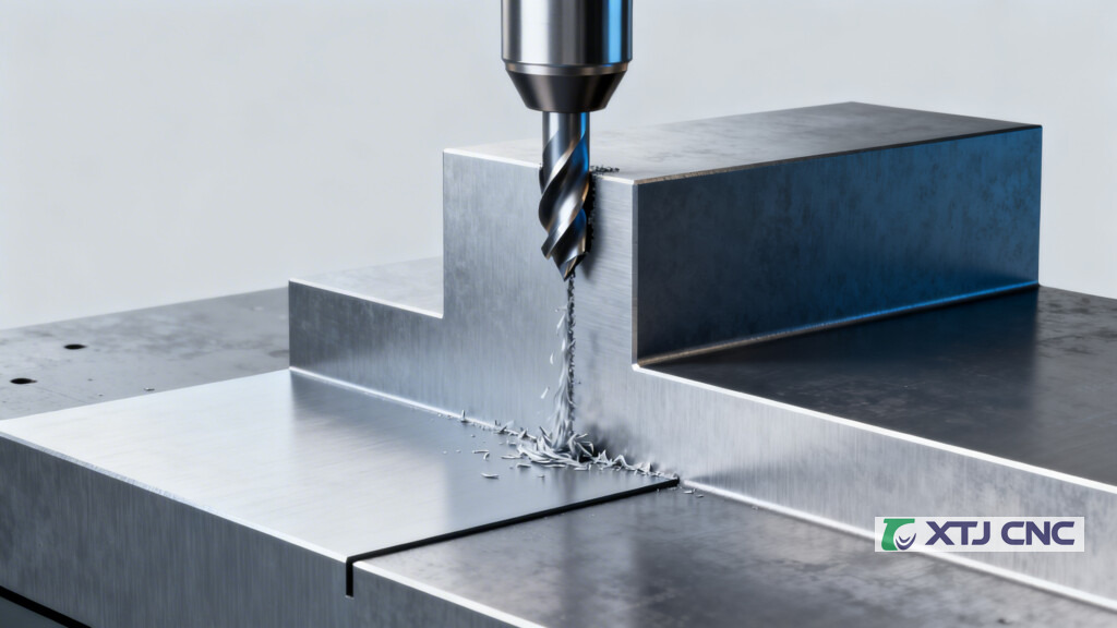 3D diagram of shoulder milling creating wall and floor