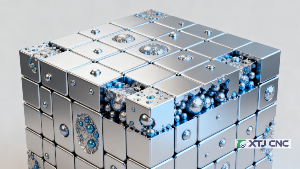 3D microstructure diagram of precipitates in 7075 aluminum