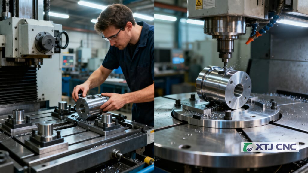 Comparison of multi-setup 3-axis versus single-setup 5-axis machining
