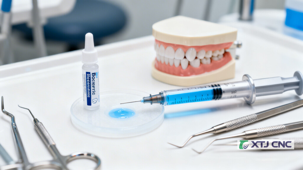 Dental endodontic instruments with bioceramic sealer setup