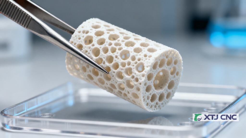 Porous bioceramic scaffold with interconnected pore structure
